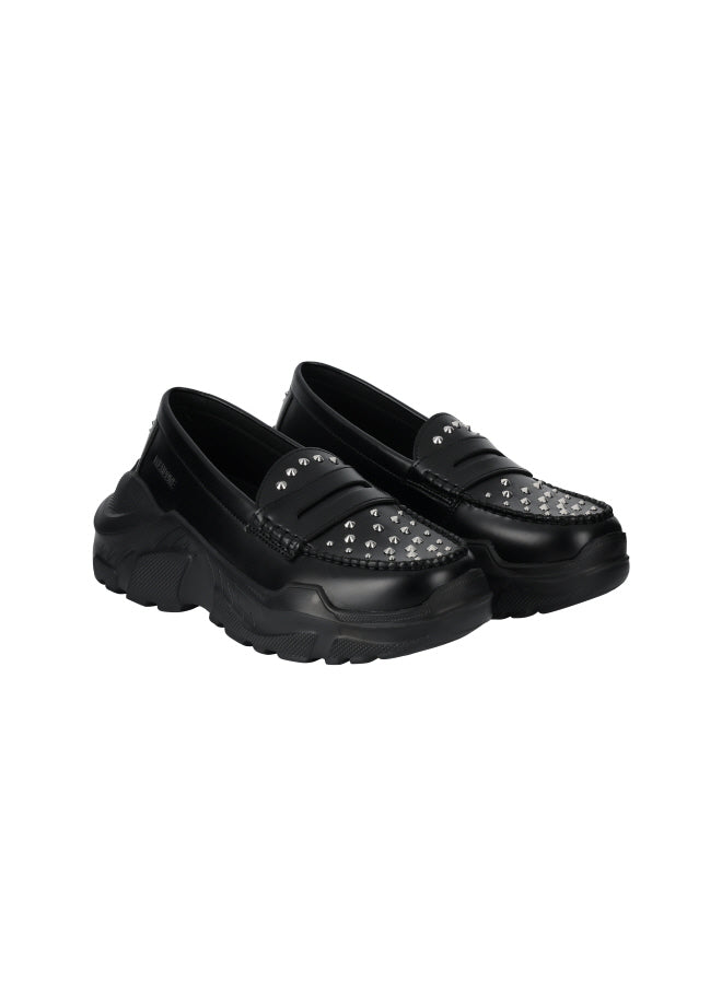 AKIKOAOKI × WE11DONE】BLACK WOMENS STUDDED LOAFERS – AKIKOAOKI